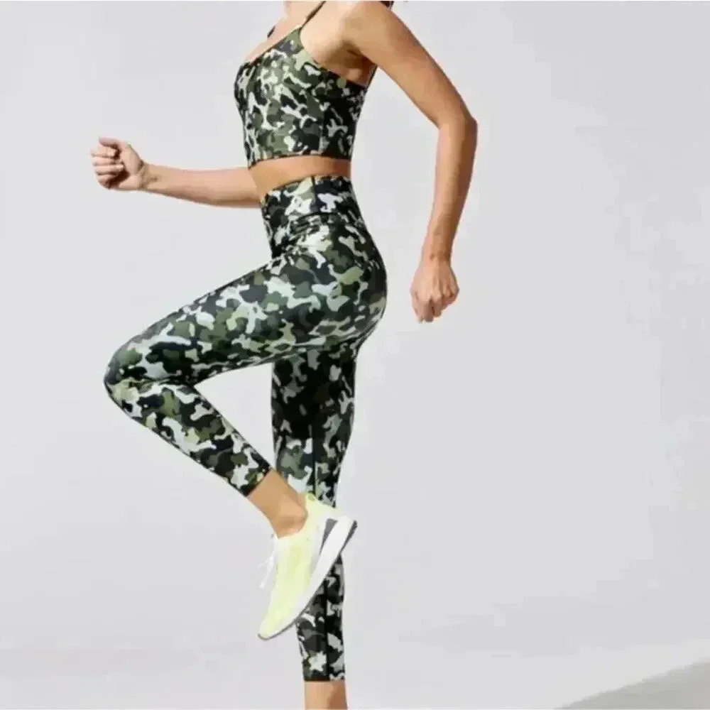 Carbon38 Refreshing Camo Printed High Rise 7/8 Legging NWT XXS